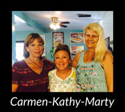 Carmen, Kathy, and Marty